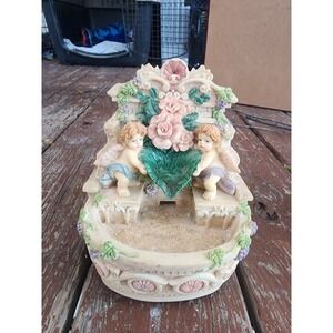 Vintage Cherub Musical Indoor Water Fountain, Musical Treasures, Battery Powered